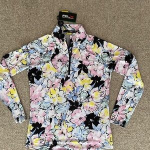 COPY - RLX Ralph Lauren Womens 1/4 zip Floral Performance pullover